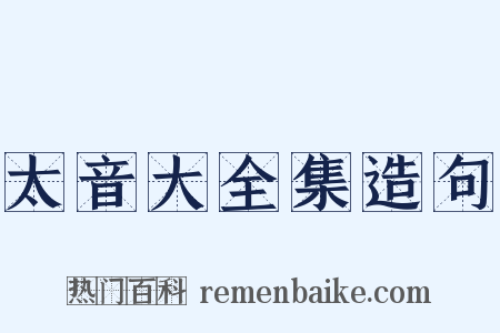 太音大全集造句是什么意思的图片